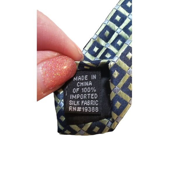 Stafford‎ Executive Men's Geometric Classic 100% Silk Necktie Tie Office Wedding - Picture 9 of 14